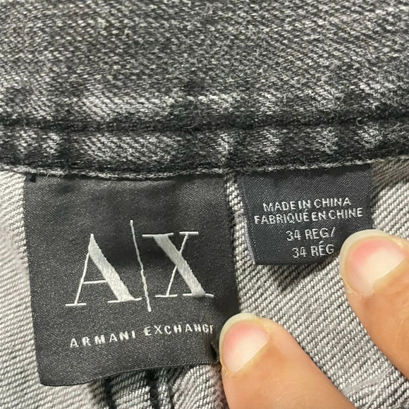 Armani Exchange Dark Grey Black Jeans - 34R - Picture 6 of 10